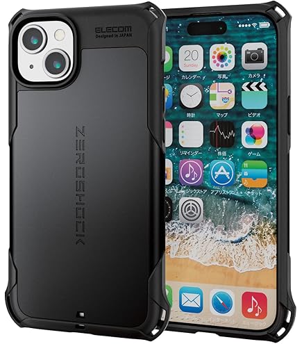 Amazon.co.jp: エレコム iPhone15 ケース ZEROSHOCK 耐衝撃 衝撃吸収